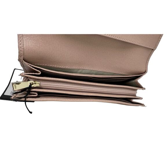 NWT Furla Leather Classic Flap Long Wallet Color Moonstone - Picture 5 of 5